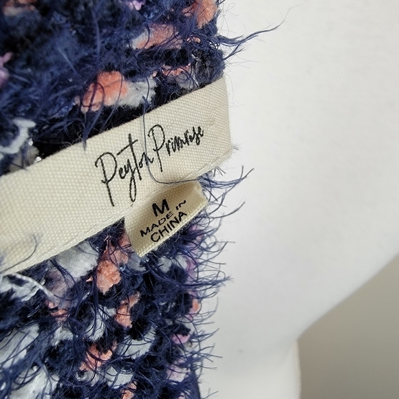 Peyton Primrose Open Front Cardigan Size Medium Blue Purple - Picture 5 of 9